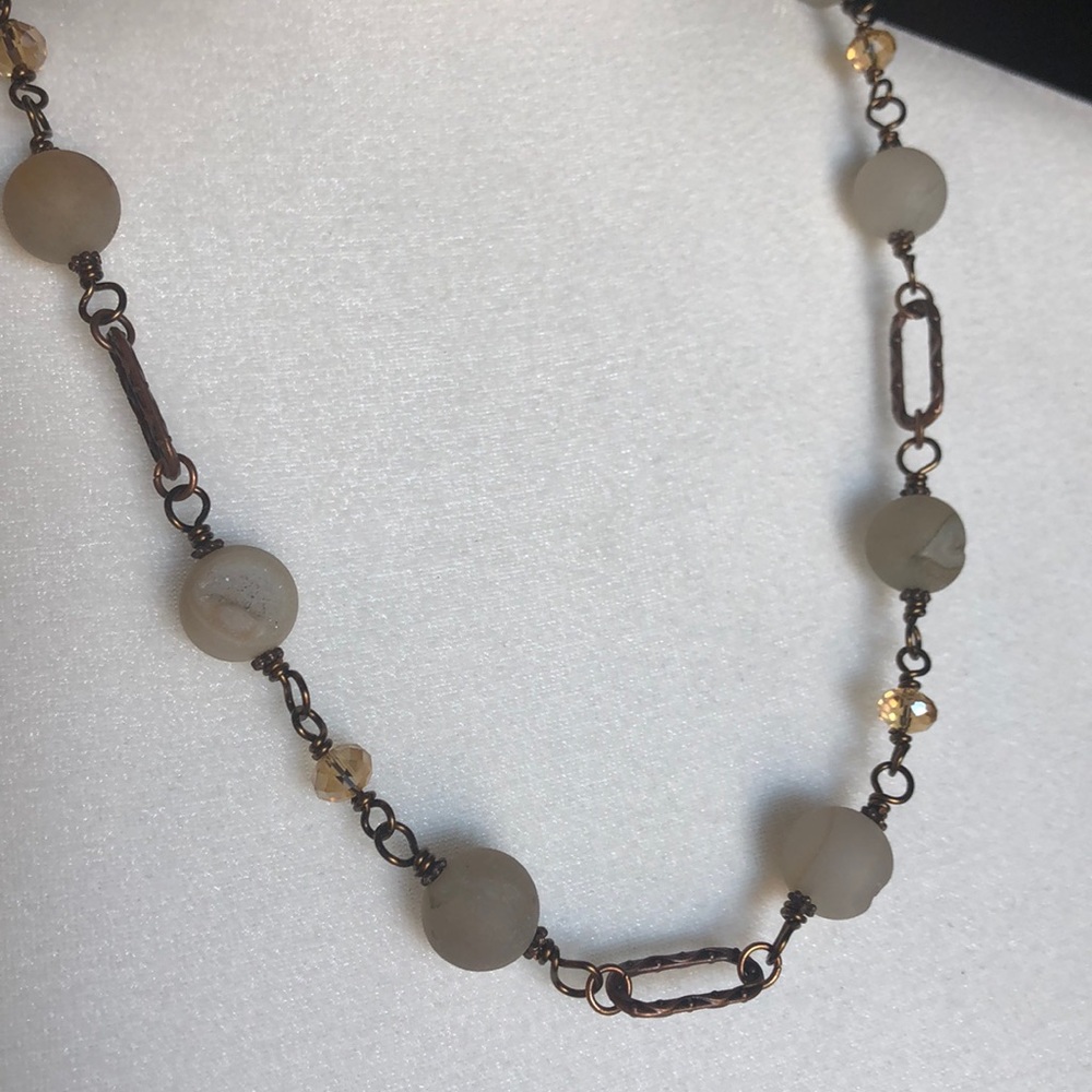 handmade necklace and earring set